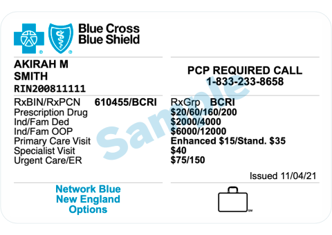 Blue Cross Blue Shield Replacement Id Card